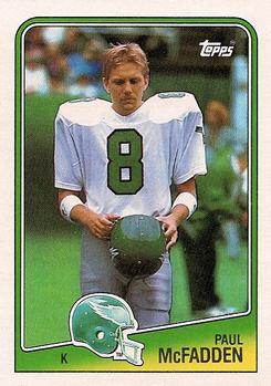#240 Paul McFadden - Philadelphia Eagles - 1988 Topps Football
