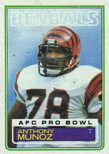 #240 Anthony Munoz - Cincinnati Bengals - 1983 Topps Football