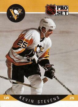 #240 Kevin Stevens - Pittsburgh Penguins - 1990-91 Pro Set Hockey