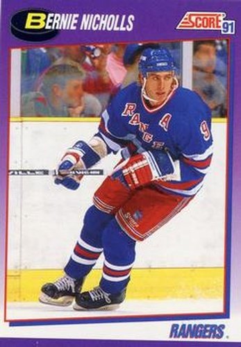 #240 Bernie Nicholls - New York Rangers - 1991-92 Score American Hockey