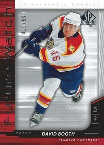 #240 David Booth - Florida Panthers - 2006-07 SP Authentic Hockey