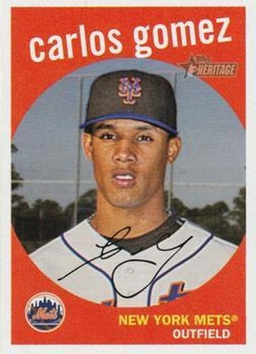 #240 Carlos Gomez - New York Mets - 2008 Topps Heritage Baseball