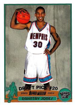 #240 Dahntay Jones - Memphis Grizzlies - 2003-04 Topps Basketball