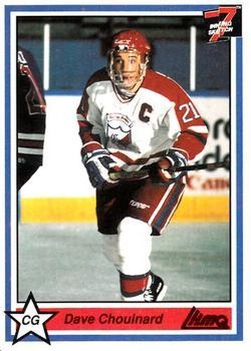 #240 Dave Chouinard - Longueuil College Francais - 1990-91 7th Inning Sketch QMJHL Hockey