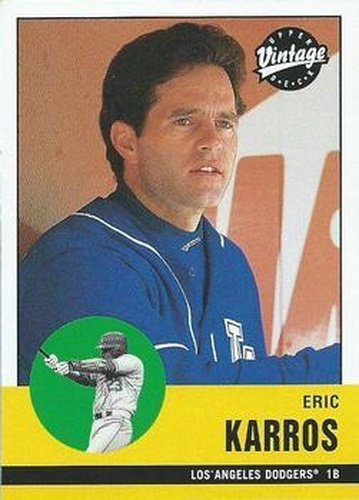 #240 Eric Karros - Los Angeles Dodgers - 2001 Upper Deck Vintage Baseball