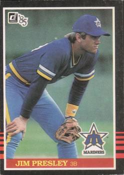 #240 Jim Presley - Seattle Mariners - 1985 Donruss Baseball