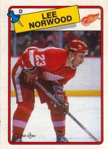 #240 Lee Norwood - Detroit Red Wings - 1988-89 O-Pee-Chee Hockey
