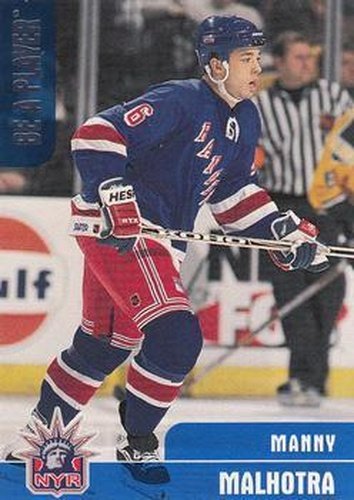 #240 Manny Malhotra - New York Rangers - 1999-00 Be a Player Memorabilia Hockey