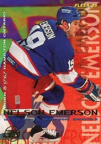 #240 Nelson Emerson - Winnipeg Jets - 1994-95 Fleer Hockey