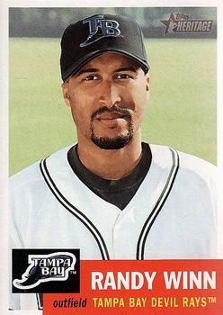 #240 Randy Winn - Tampa Bay Devil Rays - 2002 Topps Heritage Baseball
