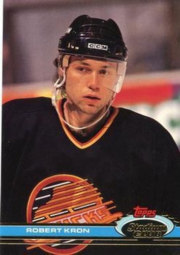 #240 Robert Kron - Vancouver Canucks - 1991-92 Stadium Club Hockey