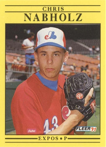 #240 Chris Nabholz - Montreal Expos - 1991 Fleer Baseball