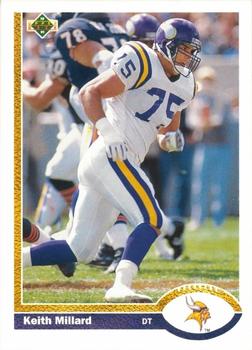 #240 Keith Millard - Minnesota Vikings - 1991 Upper Deck Football