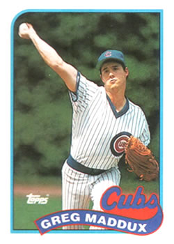 #240 Greg Maddux - Chicago Cubs - 1989 Topps Baseball