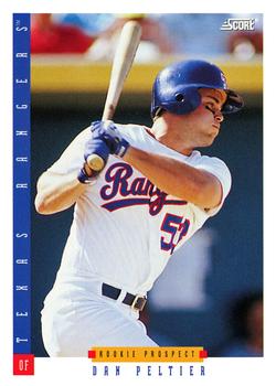 #240 Dan Peltier - Texas Rangers - 1993 Score Baseball