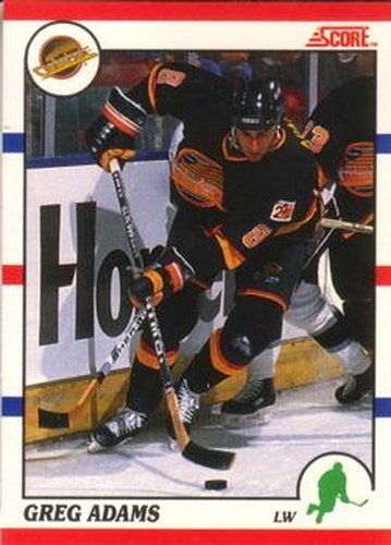 #240 Greg Adams - Vancouver Canucks - 1990-91 Score Canadian Hockey