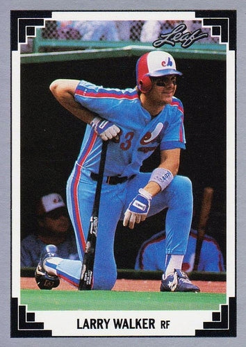 #241 Larry Walker - Montreal Expos - 1991 Leaf Baseball