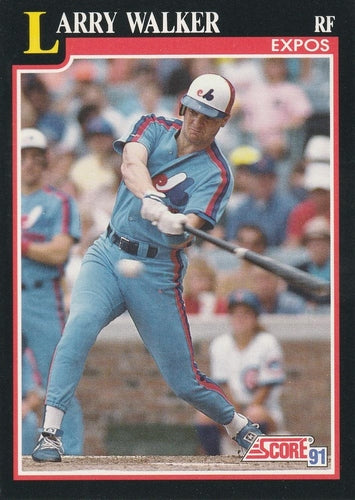 #241 Larry Walker - Montreal Expos - 1991 Score Baseball