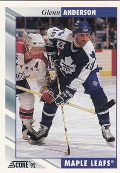 #241 Glenn Anderson - Toronto Maple Leafs - 1992-93 Score USA Hockey