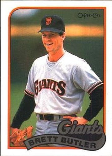 #241 Brett Butler - San Francisco Giants - 1989 O-Pee-Chee Baseball