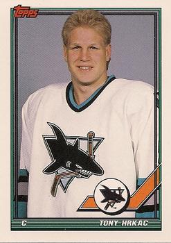 #241 Tony Hrkac - San Jose Sharks - 1991-92 Topps Hockey