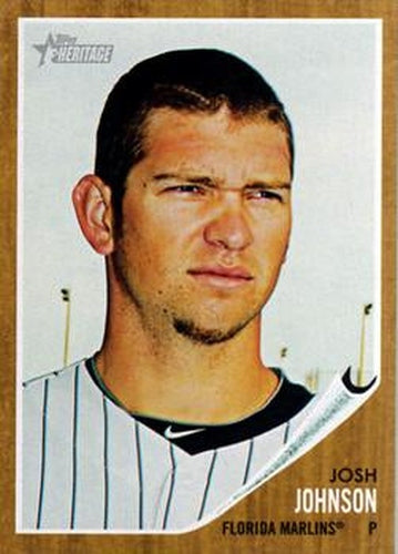 #241 Josh Johnson - Florida Marlins - 2011 Topps Heritage Baseball