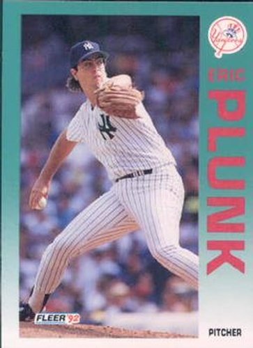 #241 Eric Plunk - New York Yankees - 1992 Fleer Baseball