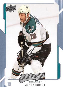 #241 Joe Thornton - San Jose Sharks - 2008-09 Upper Deck MVP Hockey