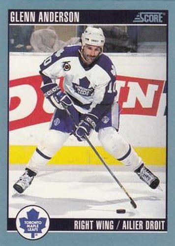 #241 Glenn Anderson - Toronto Maple Leafs - 1992-93 Score Canadian Hockey