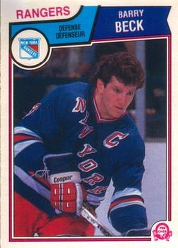 #241 Barry Beck - New York Rangers - 1983-84 O-Pee-Chee Hockey