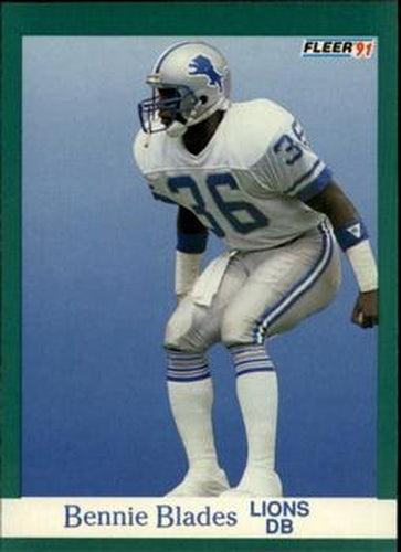 #241 Bennie Blades - Detroit Lions - 1991 Fleer Football