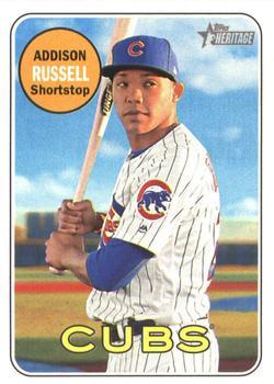 #241 Addison Russell - Chicago Cubs - 2018 Topps Heritage Baseball