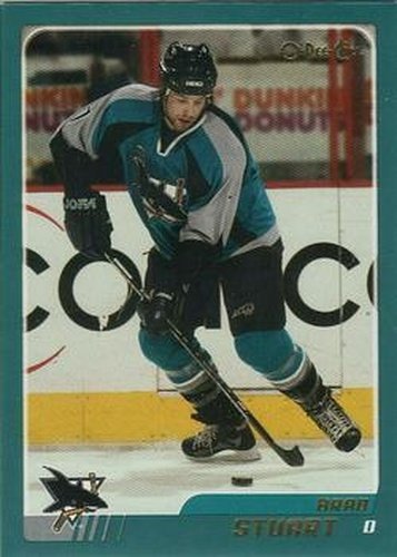 #241 Brad Stuart - San Jose Sharks - 2003-04 O-Pee-Chee Hockey