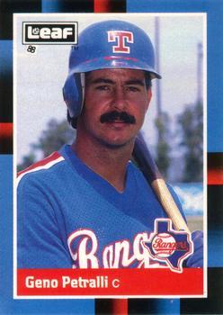 #241 Geno Petralli - Texas Rangers - 1988 Leaf Baseball