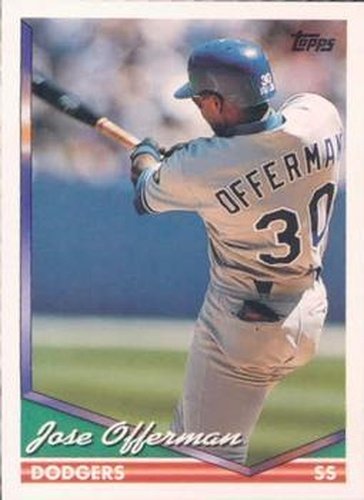 #241 Jose Offerman - Los Angeles Dodgers - 1994 Topps Baseball