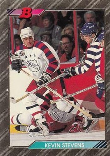 #241 Kevin Stevens - Pittsburgh Penguins - 1992-93 Bowman Hockey