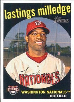 #241 Lastings Milledge - Washington Nationals - 2008 Topps Heritage Baseball
