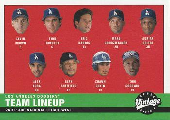 #241 Los Angeles Dodgers - Los Angeles Dodgers - 2001 Upper Deck Vintage Baseball