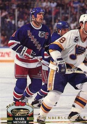 #241 Mark Messier - New York Rangers - 1992-93 Stadium Club Hockey