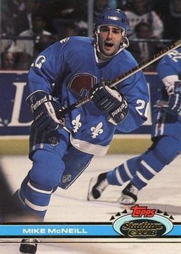 #241 Mike McNeill - Quebec Nordiques - 1991-92 Stadium Club Hockey