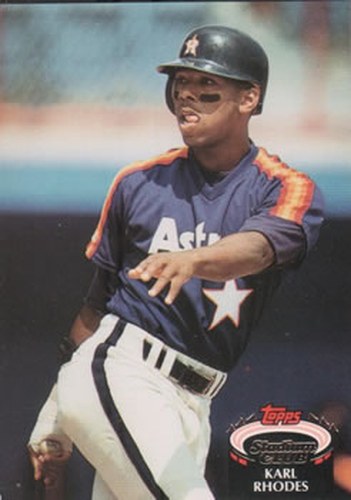 #241 Karl Rhodes - Houston Astros - 1992 Stadium Club Baseball