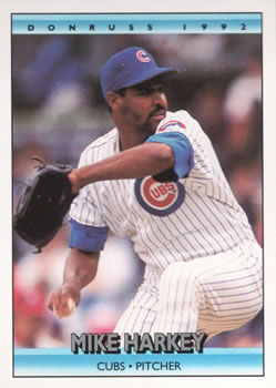 #241 Mike Harkey - Chicago Cubs - 1992 Donruss Baseball