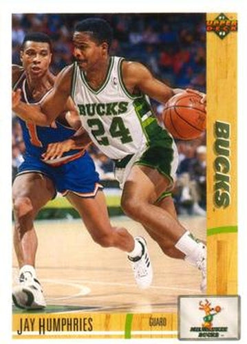 #241 Jay Humphries - Milwaukee Bucks - 1991-92 Upper Deck Basketball