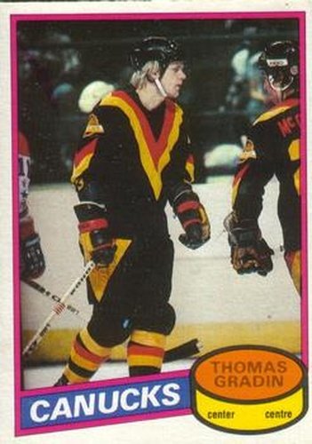 #241 Thomas Gradin - Vancouver Canucks - 1980-81 O-Pee-Chee Hockey