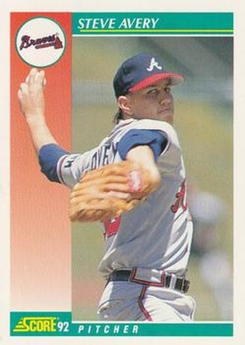 #241 Steve Avery - Atlanta Braves - 1992 Score Baseball