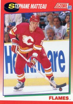 #242 Stephane Matteau - Calgary Flames - 1991-92 Score Canadian Hockey