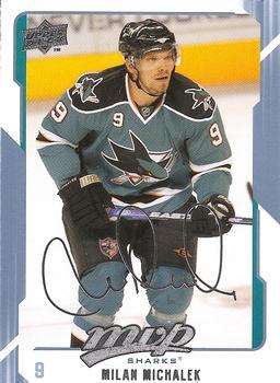#242 Milan Michalek - San Jose Sharks - 2008-09 Upper Deck MVP Hockey