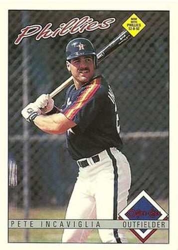 #242 Pete Incaviglia - Philadelphia Phillies - 1993 O-Pee-Chee Baseball