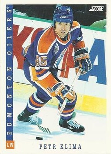 #242 Petr Klima - Edmonton Oilers - 1993-94 Score Canadian Hockey