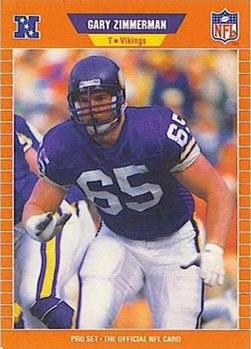 #242 Gary Zimmerman - Minnesota Vikings - 1989 Pro Set Football